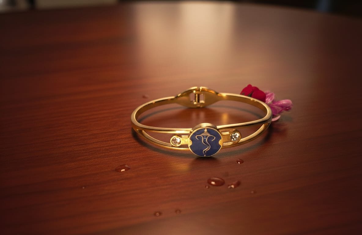 The "Divine Blessings" Ganesha Kada & Temple Jewelery Set