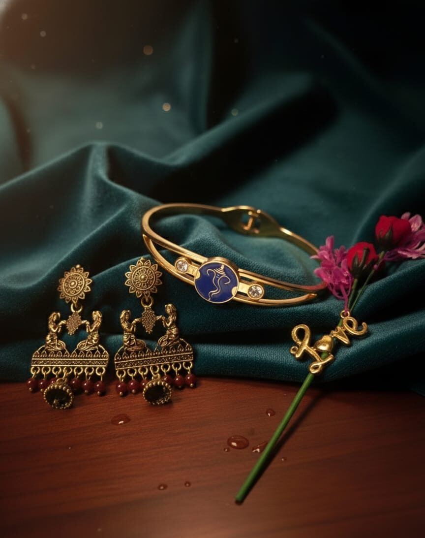 The "Divine Blessings" Ganesha Kada & Temple Jewelery Set