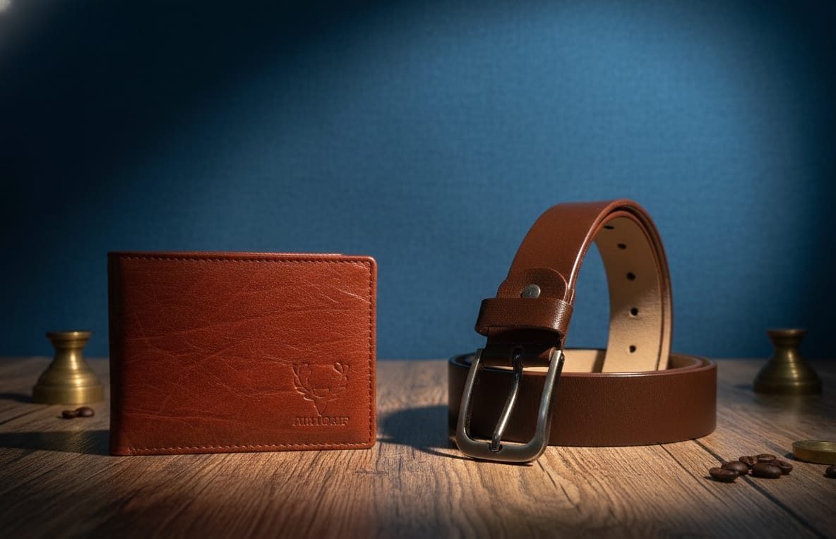 The "Classic Gentleman" Tan Wallet & Belt Combo