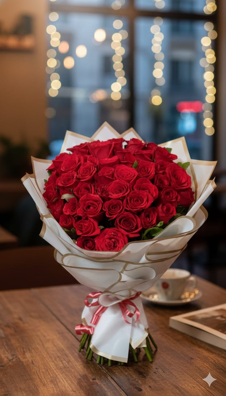 Flower Bouquet- Red Roses