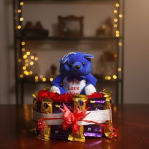 The “Midnight Sweetheart” Chocolate & Teddy Tower