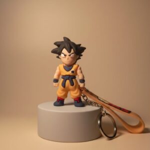 Dragon Ball Z Goku 3D Silicone Figure Keychain with Premium Wrist Strap