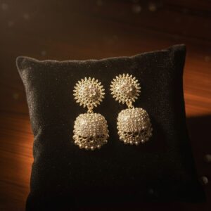 The “Moonlit Folk” Oxidized Chandbali Jhumkas
