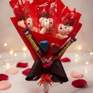 The “Cuddles & Crunch” Valentine’s Bouquet