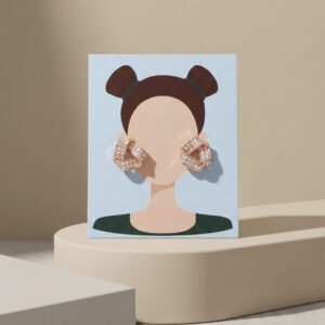 Rose Gold Toned Geometric Twist Stud Earrings with Shimmering Stone Embellishments