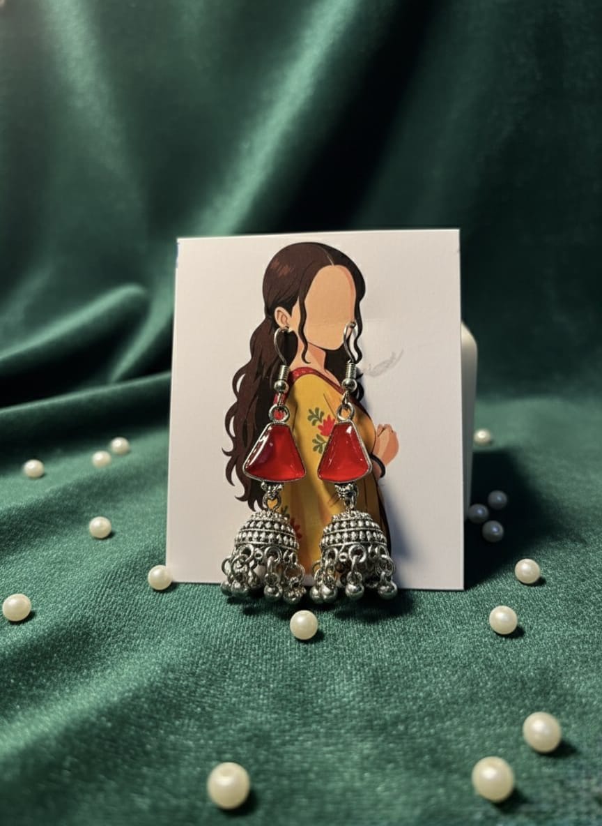 The "Turquoise Tranquility" Drop Jhumkas