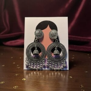 The “Mystic Chakra” Spiral Chandbali Jhumkas